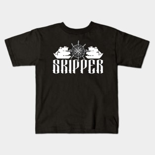 Skipper Sailor Captain Sailing Ship Crew Kids T-Shirt